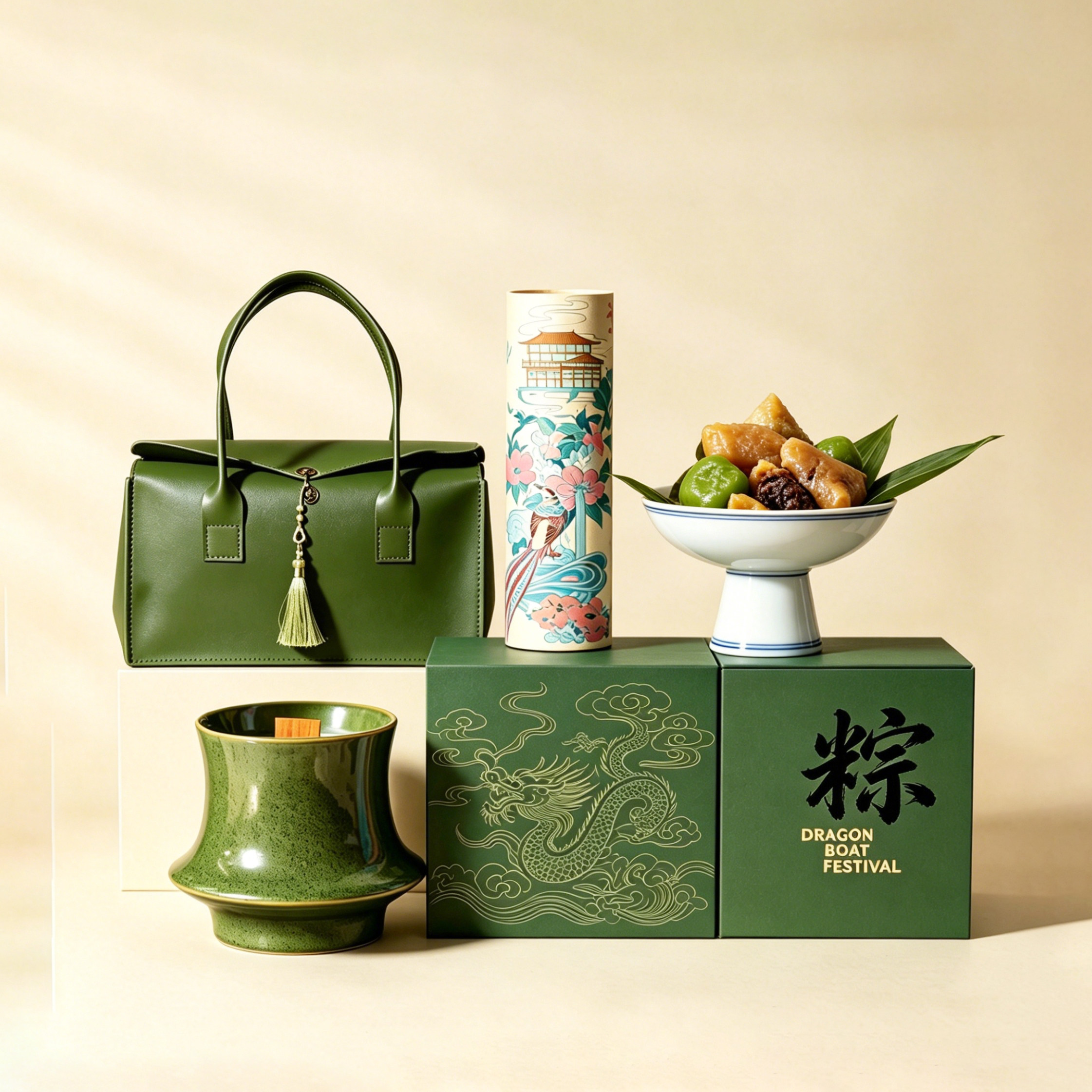 【端午新品】高粽|皮包+香薰蜡烛+茶席 端午礼盒商务礼可定制