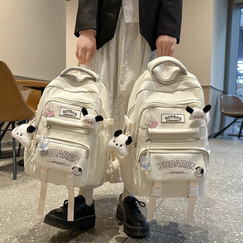 日常通勤高颜值大容量背包时尚潮流初高中大学生书包简约双肩包