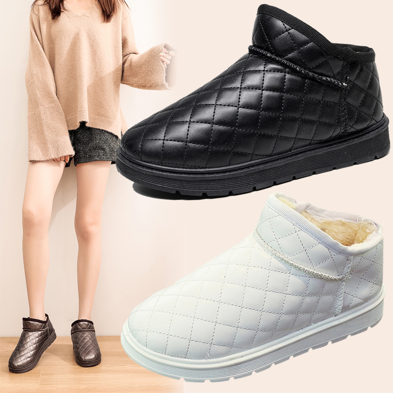 厚底雪地靴冬季加绒加厚保暖短靴