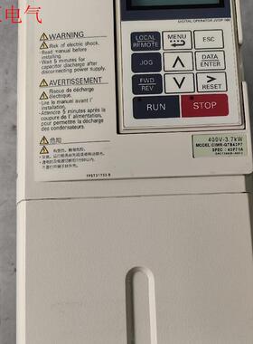 安川变频器G7   ClMR-G7B43P7  电压380v(议价)