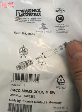 菲尼克斯SACC-M8MS-3CON-M-SW  代号.(议价)