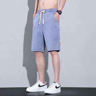 新款男士短裤夏季休闲时尚运动牛仔裤薄款潮牌百搭速干男五分裤