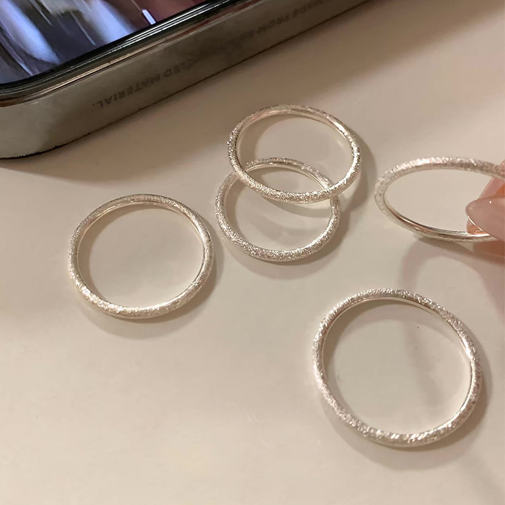 S999足银素圈开口闭口纯银戒指图片