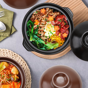 砂锅炖锅家用燃气煲仔饭专用耐高温干烧不裂小号沙锅米线锅商用
