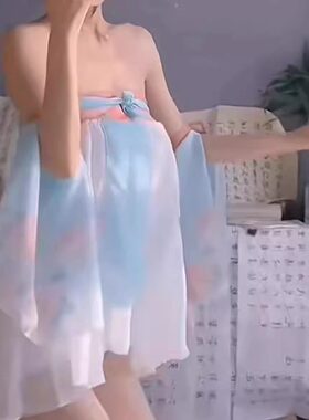 芙蓉汉服睡衣宫廷超仙公主古装贵妃性感古风女睡裙古代寝服