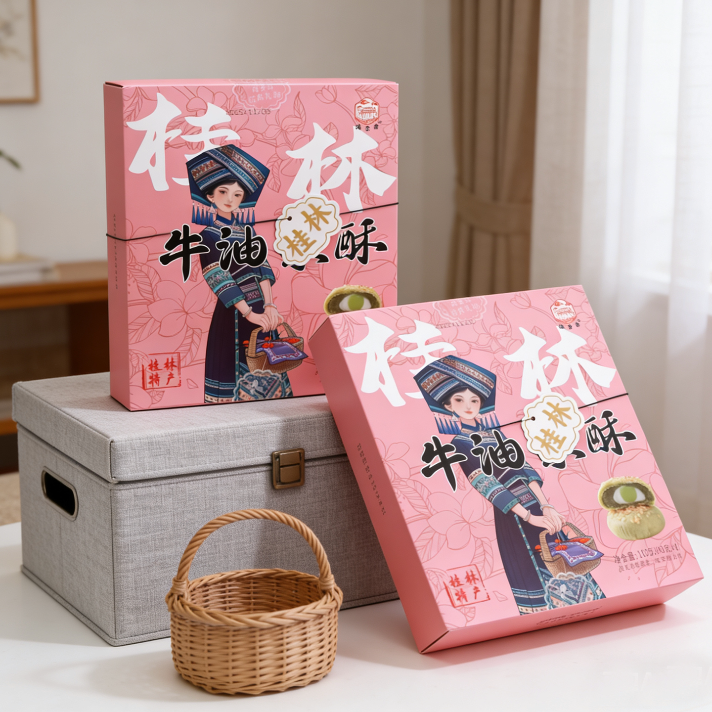 桂林特产漓景斋桂花流心酥牛油果蓝莓流心酥实体店同款发货包邮