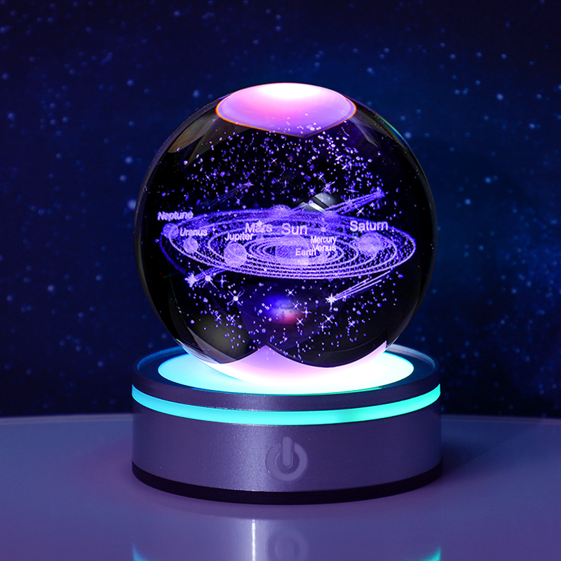 水晶球摆件可发光装饰品