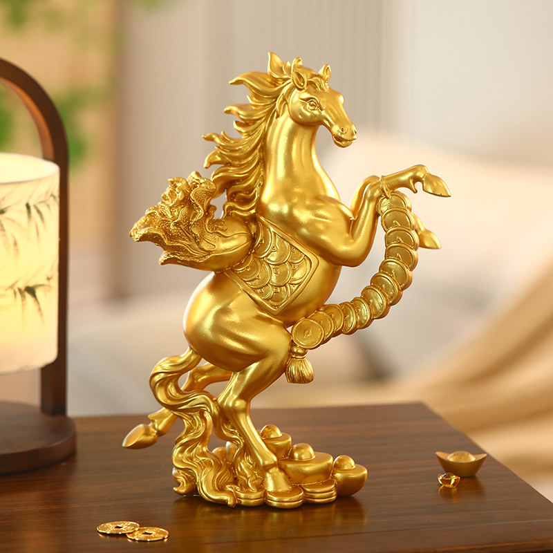 马到成功招财摆件家居客厅酒柜办公室桌面立马工艺装饰品开业礼品