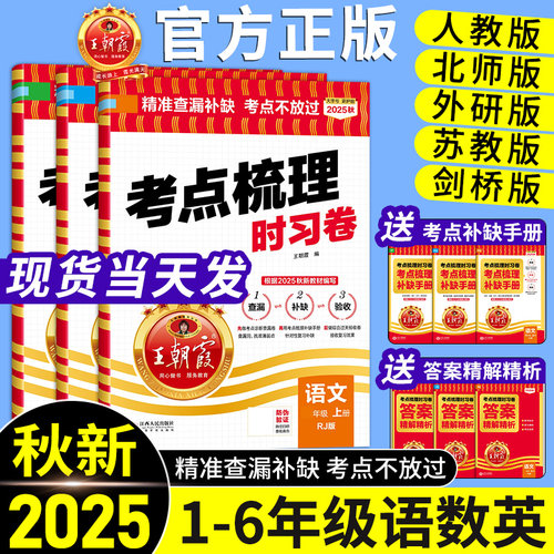 官方正版王朝霞考点梳理时习卷