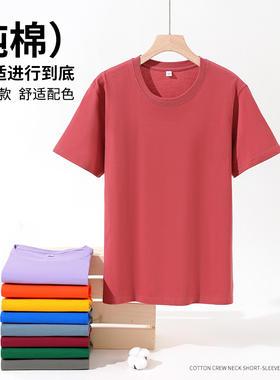 2025新款19色可选夏新款成人纯棉短袖T恤经典款式180克