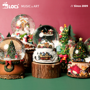 LOTS/赞尔JARLL水晶球八音盒音乐盒 圣诞情人节生日礼物女生儿童