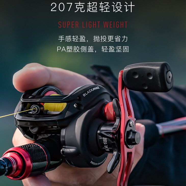 阿布b3全金属微物水滴轮路亚竿打黑远投钓鱼轮防炸线筏钓bmax渔轮