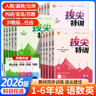 2026春拔尖特训九八七年级下册上册语文数学英语科学人教浙教版外研版初中必刷题教材同步训练练习册尖子生学案题库思维训通城学典