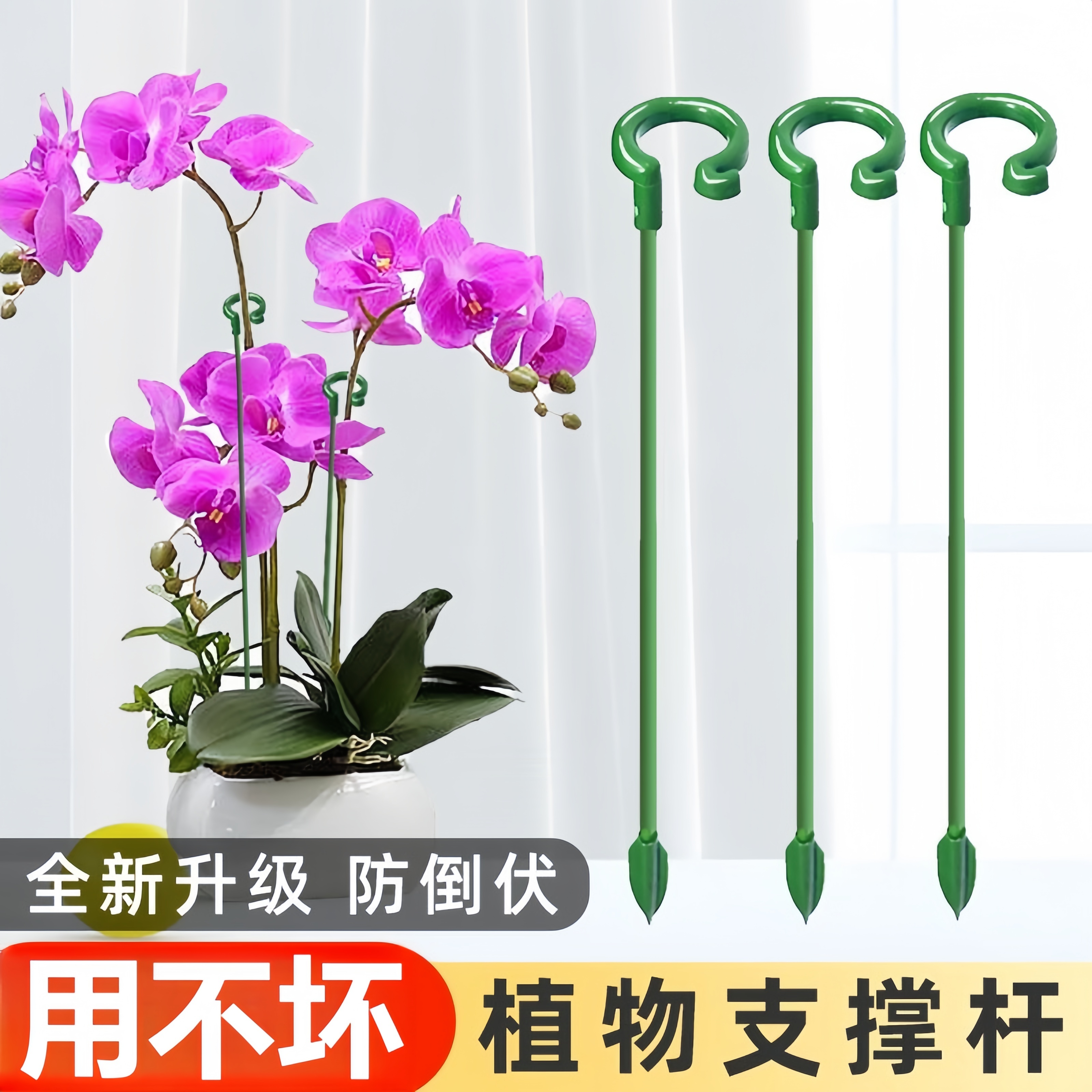 蝴蝶兰专用支架植物固定支撑杆防倒伏支架吊兰月季花卉园艺花架子