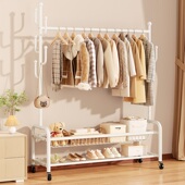 简易衣帽架落地室内家用挂衣架卧室移动晾衣架宿舍凉晒衣服挂杆架