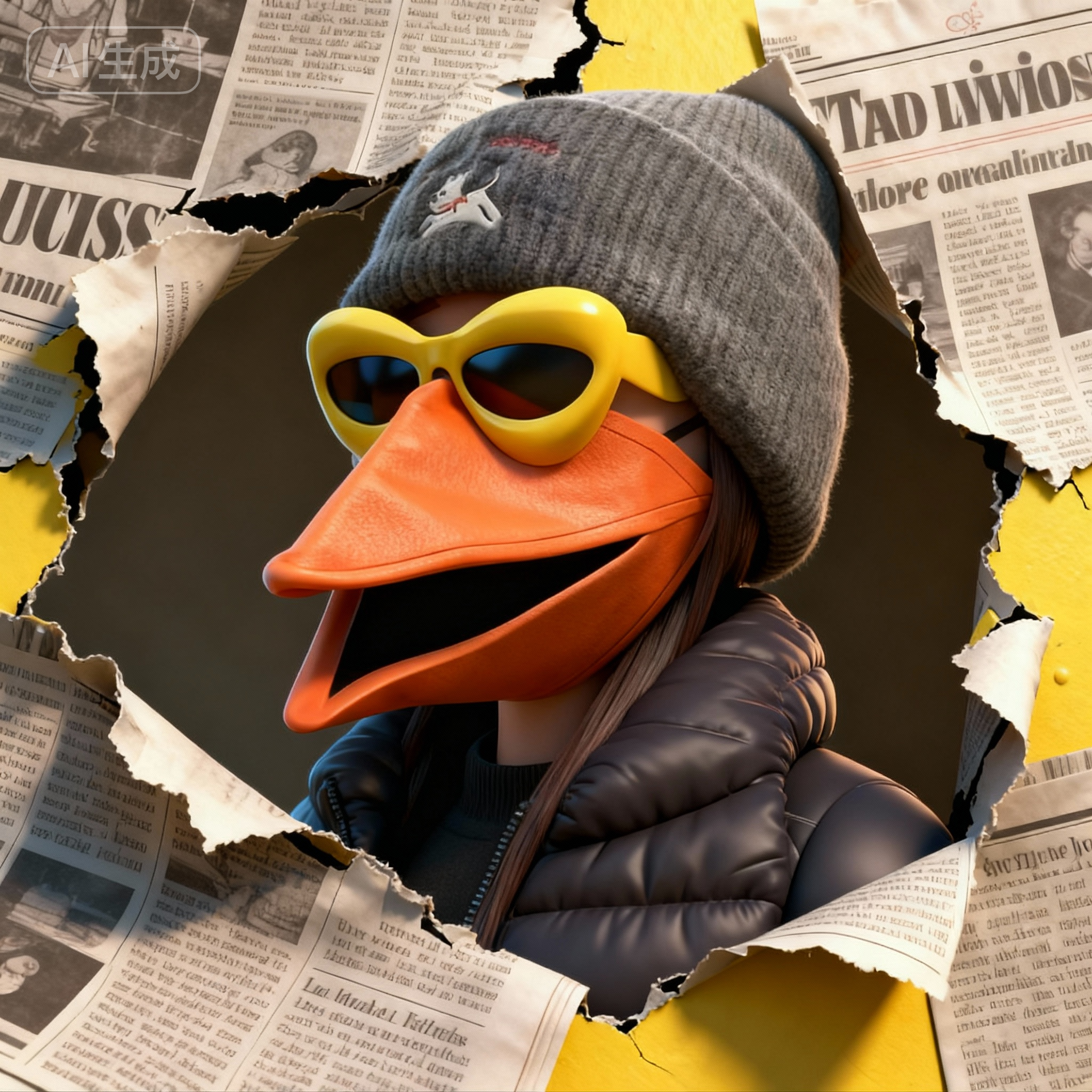 【抖音同款整蛊面罩】乌鸦嘴口罩