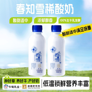 乍甸酸奶春知雪稀酸奶250g 送货上门整箱 8瓶发酵原味云南酸奶瓶装