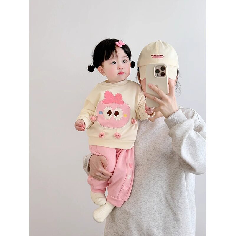 婴儿衣服超萌2026春秋套装洋气卫衣裤子宝宝秋装可爱上衣长裤秋季