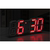 8-Character Clock with White Background and Red Light
