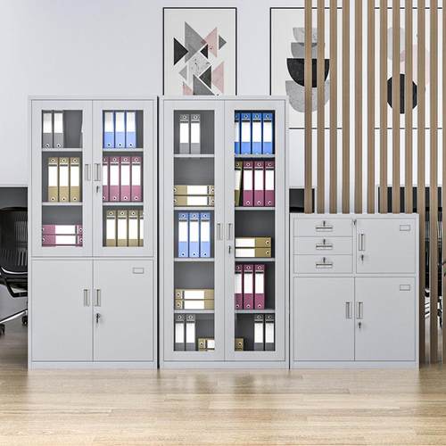 文件柜钢制办公铁柜资料档案柜子收纳办公柜铁皮矮柜厂家带锁