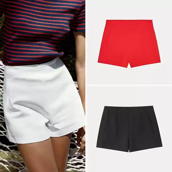 Cabinet 239! 2025 Spring New Women's Clothing European and American Minimalist Versatile High-Waisted Elegant Casual Shorts 1608136