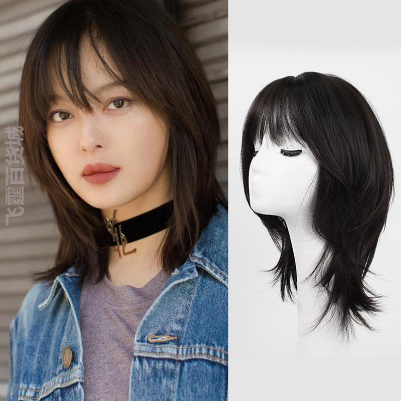 辛芷蕾同款假发女短发网红圆脸短发锁骨发中长发发型直发整顶发套