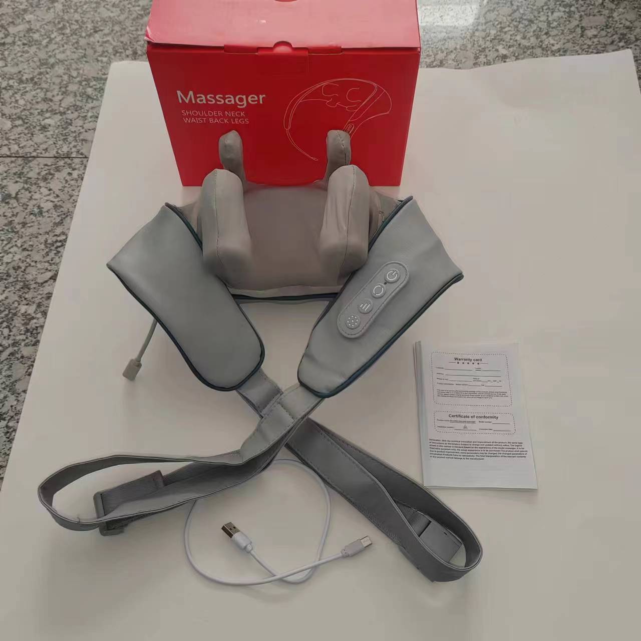 按摩器家用揉捏提拉多功能按摩披肩夹捏推拿颈部肩膀脖子按摩