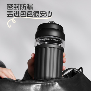 漂亮实用水杯简约玻璃直饮杯女生高颜值咖啡杯耐高温随行便办公58