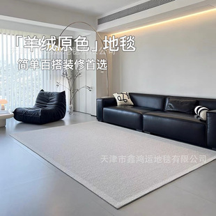 居家好物羊毛地毯客厅轻奢高级感家用素色沙发卧室房间床边轻奢58
