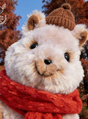 日本sunlemon毛绒玩偶短尾矮袋鼠毛绒玩具公仔鼠鼠娃娃生日礼物