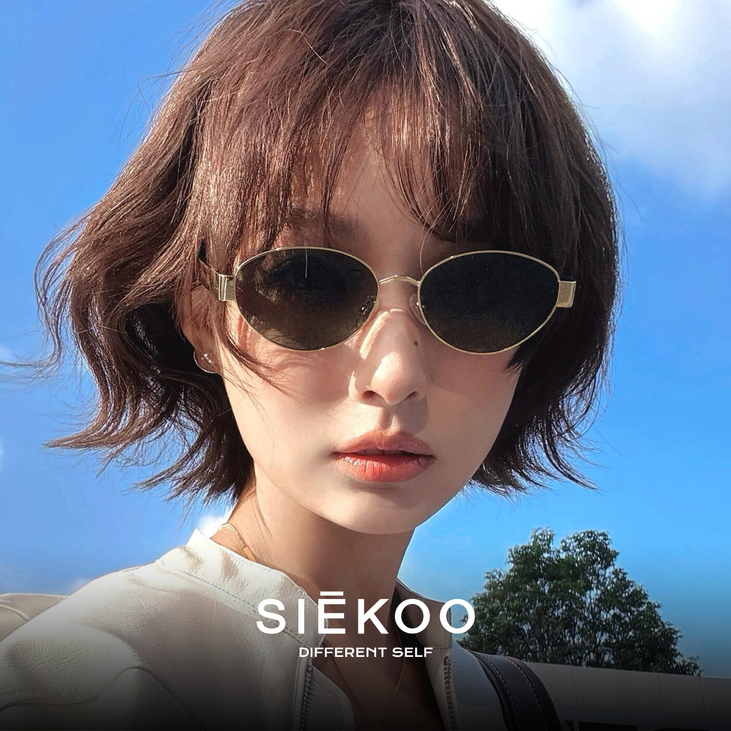 西寇2025新款老钱风复古猫眼墨镜女高级感遮阳防紫外线太阳镜男