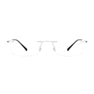 魏大勋同款眼镜无框近视眼镜男款可配度数斯文败类纯钛无边框