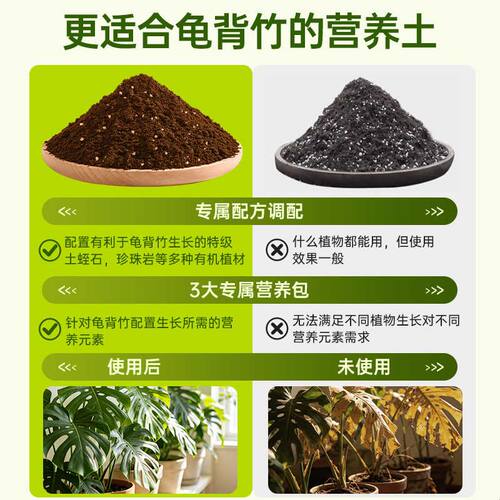 龟背竹专用肥料营养土花土天南星科土壤绿植盆栽腐殖土有机营养土