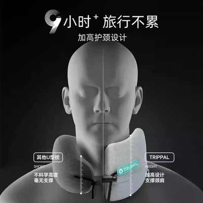 TripPal睡猫飞机旅行颈枕眼罩耳塞午睡觉护颈枕便携u型枕u形枕头