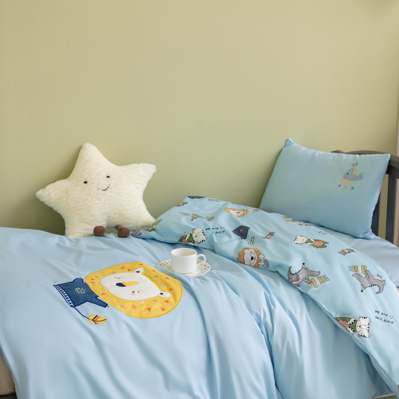 幼儿园被子三件套被套纯棉儿童六件套午睡被褥宝宝入园床品含芯夏