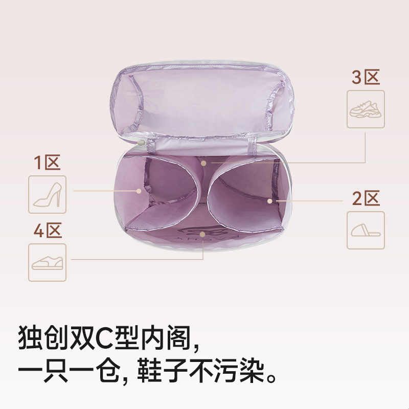 里序清清鞋袋防水鞋子收纳袋行李箱分装袋防尘旅行防潮束口鞋罩套图片