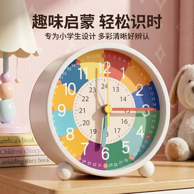 闹钟2026新款家用款床头超静音卧室学生用儿童女孩自律男孩学习用图片