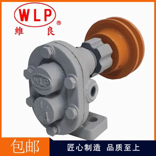 4螺丝机油泵头搓牙机油泵机床润滑油泵 WLP外齿轮泵浦1