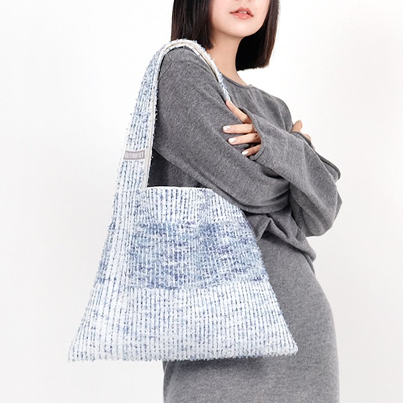 针织设计毛毛纱线质感托特包大地色系列