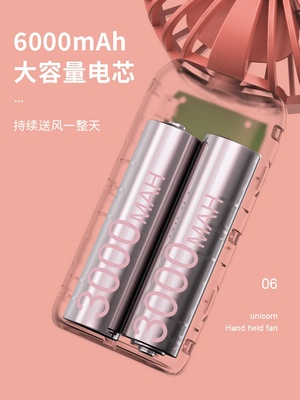 可爱学生小风扇便携式超静音手持迷你小型电扇学校办公室桌面桌上