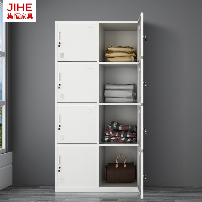 横八门更衣柜办公学校铁皮8门员工柜浴室换衣柜储存物柜寄存包柜