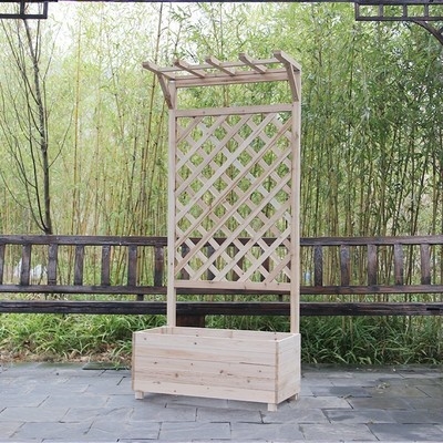 藤架护栏夏天方便栏杆户外木网格花架支撑花园艺术家庭花器露台