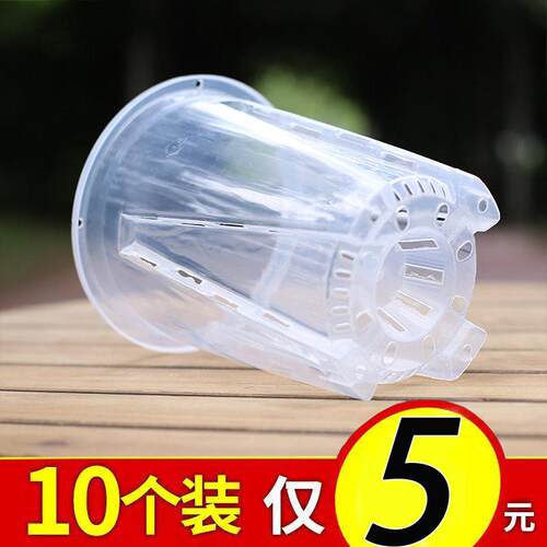 新款透明青山控根盆兰花水苔蝴蝶兰专用花盆塑料透气镂空大号盆