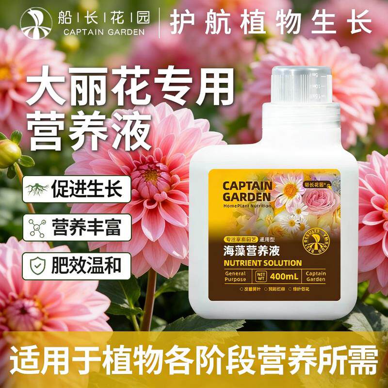 大丽花专用有机水溶复合肥料海藻促花养花卉盆栽植物通用型营养液