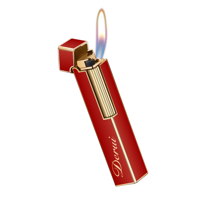 充气侧滑轮打火机网红创意迷你女士火机个性抖音同款潮定制送潮男