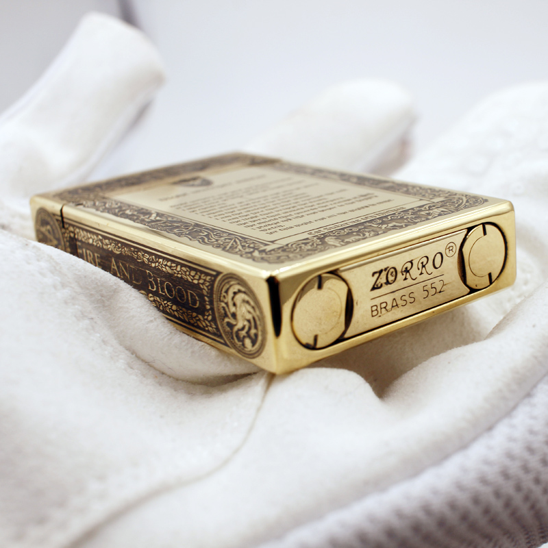 佐罗ZORRO纯铜侧滑朗声打火机