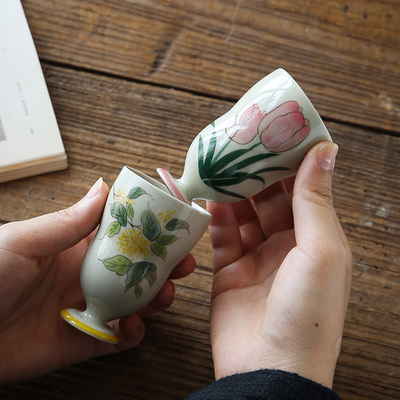 70毫升白酒家用烈酒陶瓷品酒杯