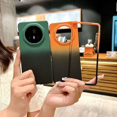 适用于荣耀magicv5手机壳超薄磨砂肤感渐变折叠屏荣耀magicv3新款双色高级感vs3全包magicVS2简约vs防摔保护