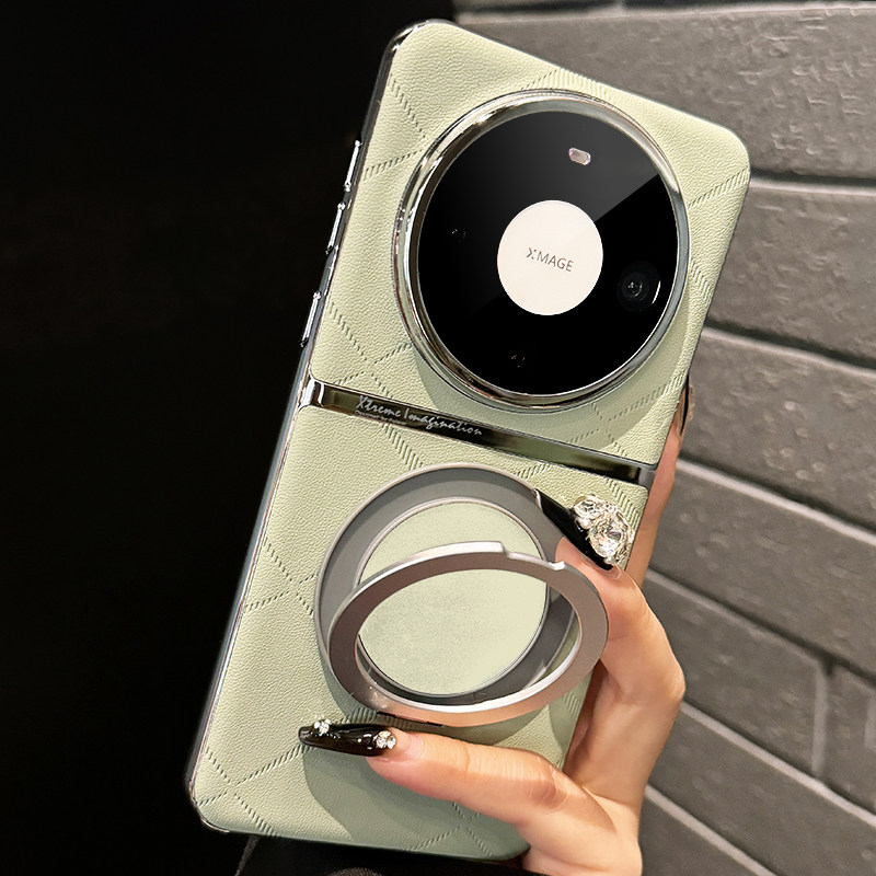 适用华为mate60手机壳新款素皮Mate60pro旋转磁吸支架mate70pro+外壳男女5g全包镜头por防摔MATE60高级保护套