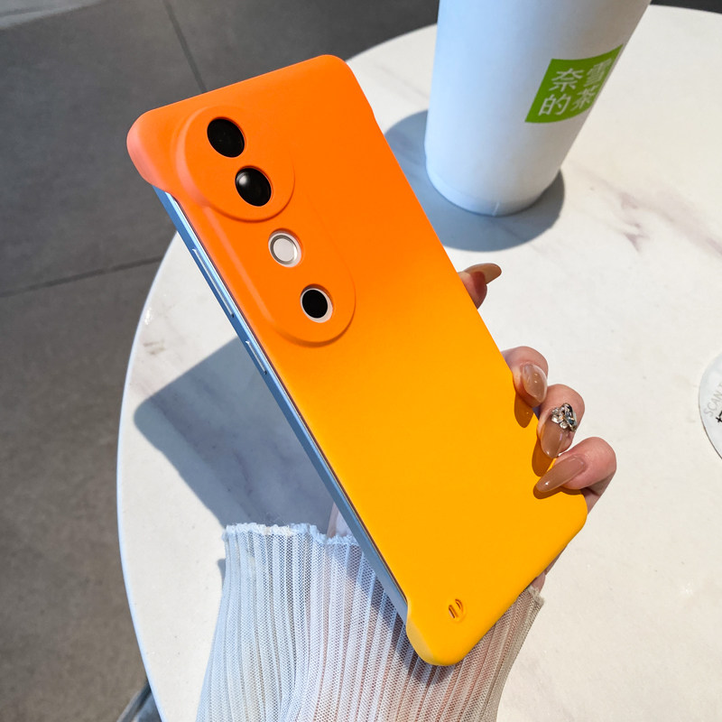 适用vivos19手机壳无边框步步高S18pro渐变新款s19pro高级感网红s18e半包裸机手感S19PRO防摔5g保护套薄外壳